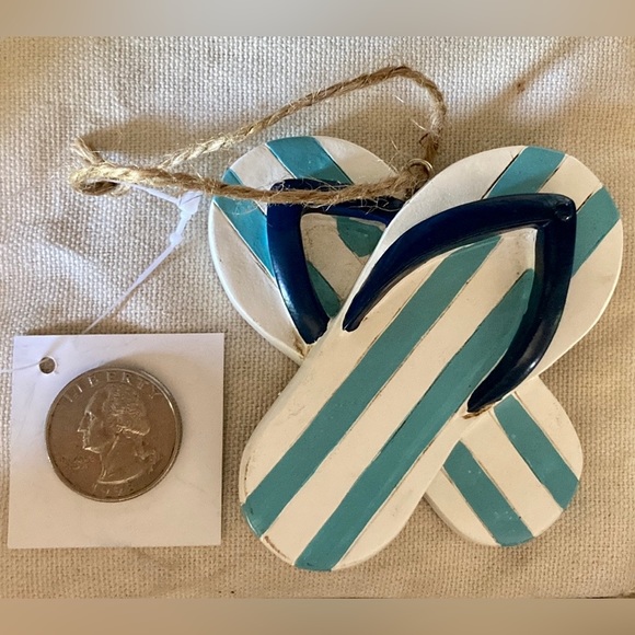 NEW! Summer Sandals Flip Flop Summer Nautical Beachwear Decoration wall Art - Picture 3 of 3